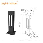 10W LED Square Aluminum Modern IP65 Waterproof Landscape Bollard Garden Light