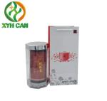Tea Tin Can Tall Round Canister Recyclable Vintage Tinplate Box for Food Tea