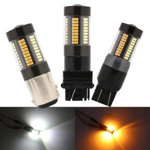 Wholesale LED Brake Turn Signal Lights 1157 3157 7443 4014 66SMD Dual Color White Yellow 12V Switchback from china suppliers