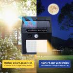 IP65 Waterproof 6500K Solar Sensor Wall Light Modern Outdoor Retaining Wall