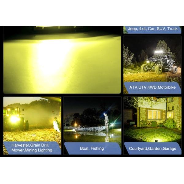 72W 5 Inch Amber LED Light Bar Spot Flood Combo Beam ISO CE Certification