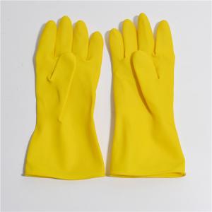 Wholesale Reusable Flocklined Kitchen Rubber Gloves anti-Chemicals Household rubber gloves from china suppliers