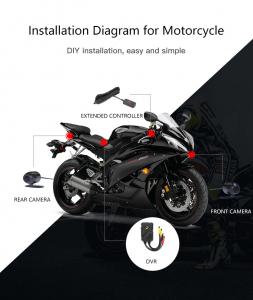 Wholesale 2CH 1080P Motorcycle DVR Motorbike Camcorder Video Recorder Dual Camera from china suppliers