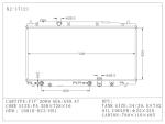 Aluminum Auto Honda Aluminum Radiators FIT ' 2009 GE6 / GE8 PA16 / AT