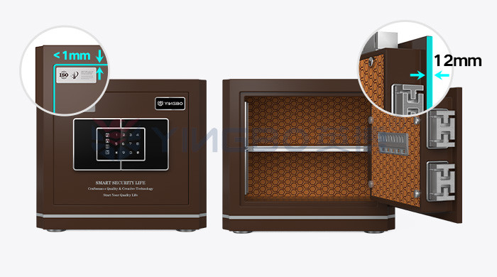 H350mm Durable Home Safe Box Dual Alarm