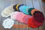 Multi Round Hand Made Crochet doily/placemat coasters/placemat set/shabby chic