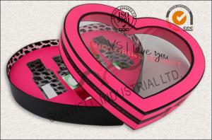 Wholesale Heart Shaped Screen Printing Cosmetic Gift Packaging Box With PVC Windows Flocking from china suppliers