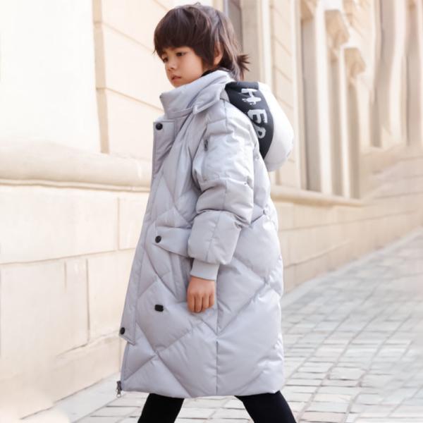 Chinese Clothing Manufacturers White Duck Down Padding Long Winter Coats Kids