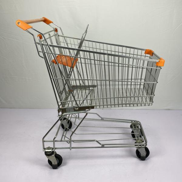 Asian Style 125L Conventional Metal Handcart Chain Supermarket Warehouse Trolley