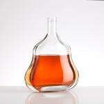 500ml Frosted Clear Empty Round Crystal Whiskey Bottle for Luxury Liquid Glass