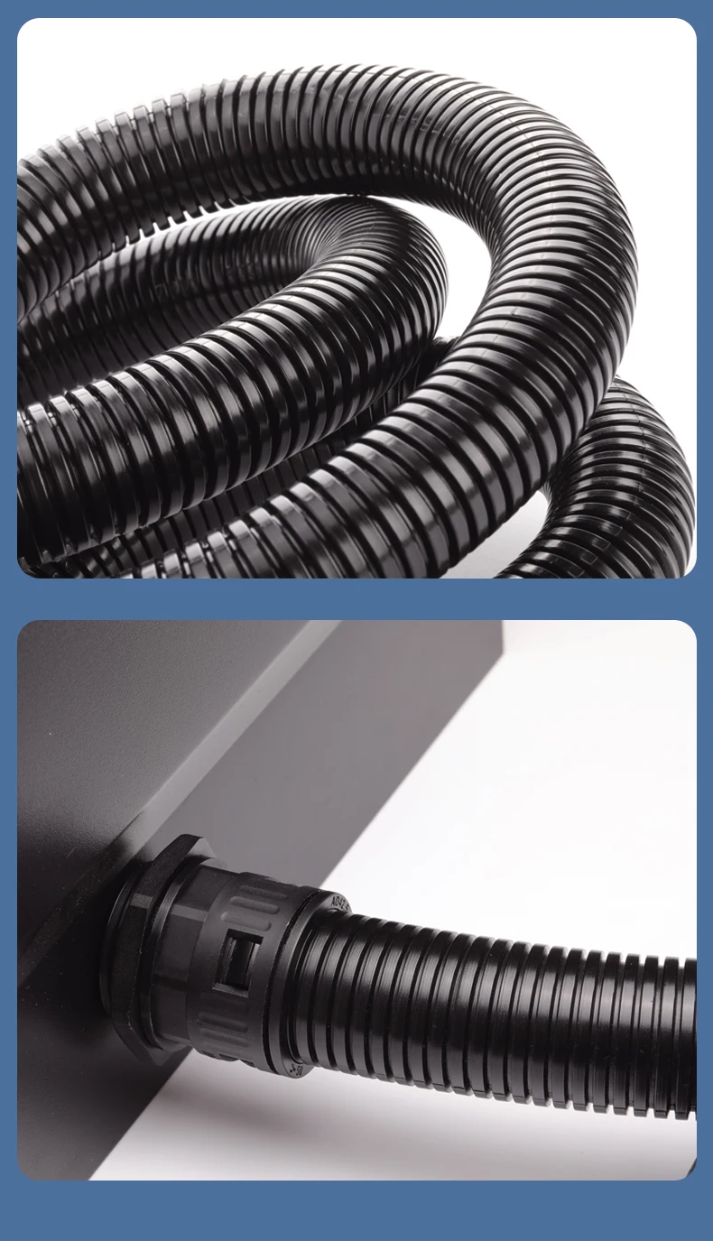 Electrical Ultra Round Head LDPE Corrugated Pipe Customizable OEM Support in Black Color