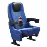 Leather Fabric Movable ABS Armrest Movie Theater Seats / Cinema Chair