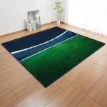 Grass Court Living Room Floor Carpets Green 3d Printed Rugs 1.5*1m
