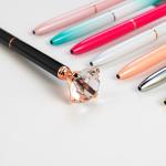 Personalized Diamond Crystal Metal Ballpoint Pen for Gift 2.5g 0.35mm Writing