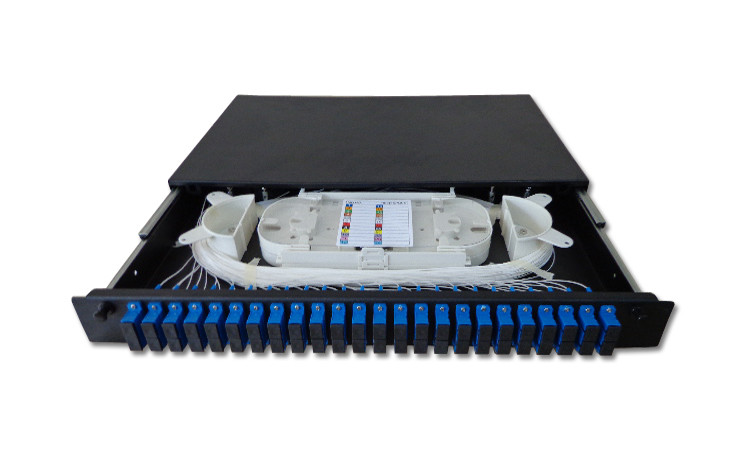 1U 19'' Rack Mount 24 Ports FTTH Fiber Patch Panel Drawer PANEL
