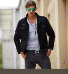 Motorcycle Streetwear Jean Jacket OEM Casual Style Custom Size