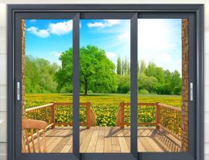 Wholesale Double Tempered Glass 3.0mm Aluminum Sliding Patio Doors from china suppliers