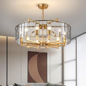 Wholesale Modern home living room decoration round glass lighting candle Chandelier(WH-CY-243) from china suppliers