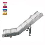 Snack Bag Inclined Cleated Belt Food Grade Conveyor Systems
