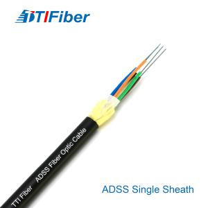 Wholesale G652D ADSS Fiber Optic Cable All Dielectric 24cores 100m Span Self-Supporting Aerial from china suppliers