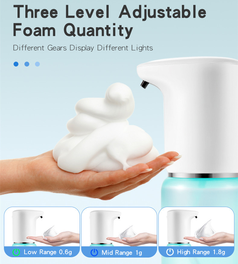 400ML Sensor Foam Soap Dispenser CE 2.6W USB Rechargeable