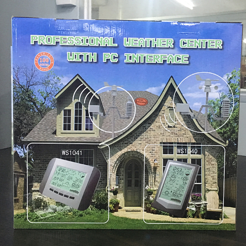 Solar Weather Station With Rain Wind Direction And Thermometer Customized Support