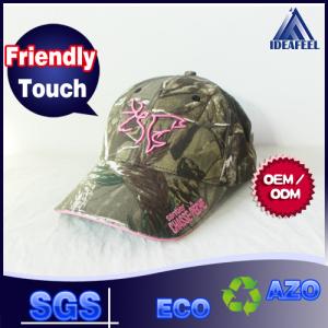 Wholesale Forest Hunting Camo Unisex Baseball Caps With Pink 3D Embroidery Front Logo from china suppliers
