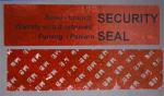 55um 1mil Tamper Proof Seal Security Sticker Glossy Red Semi Transfer High