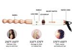 Interchangeable Ceramic Barrel Hot Hair Tool , 50HZ Hair Curler Wand Set