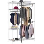 Folding Commercial Wire Shelving , Coat And Clothes Hanger Storage Rack