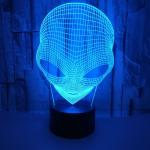 Martian shape OEM company logo 7 color 3D touch night light USB desktop colorful