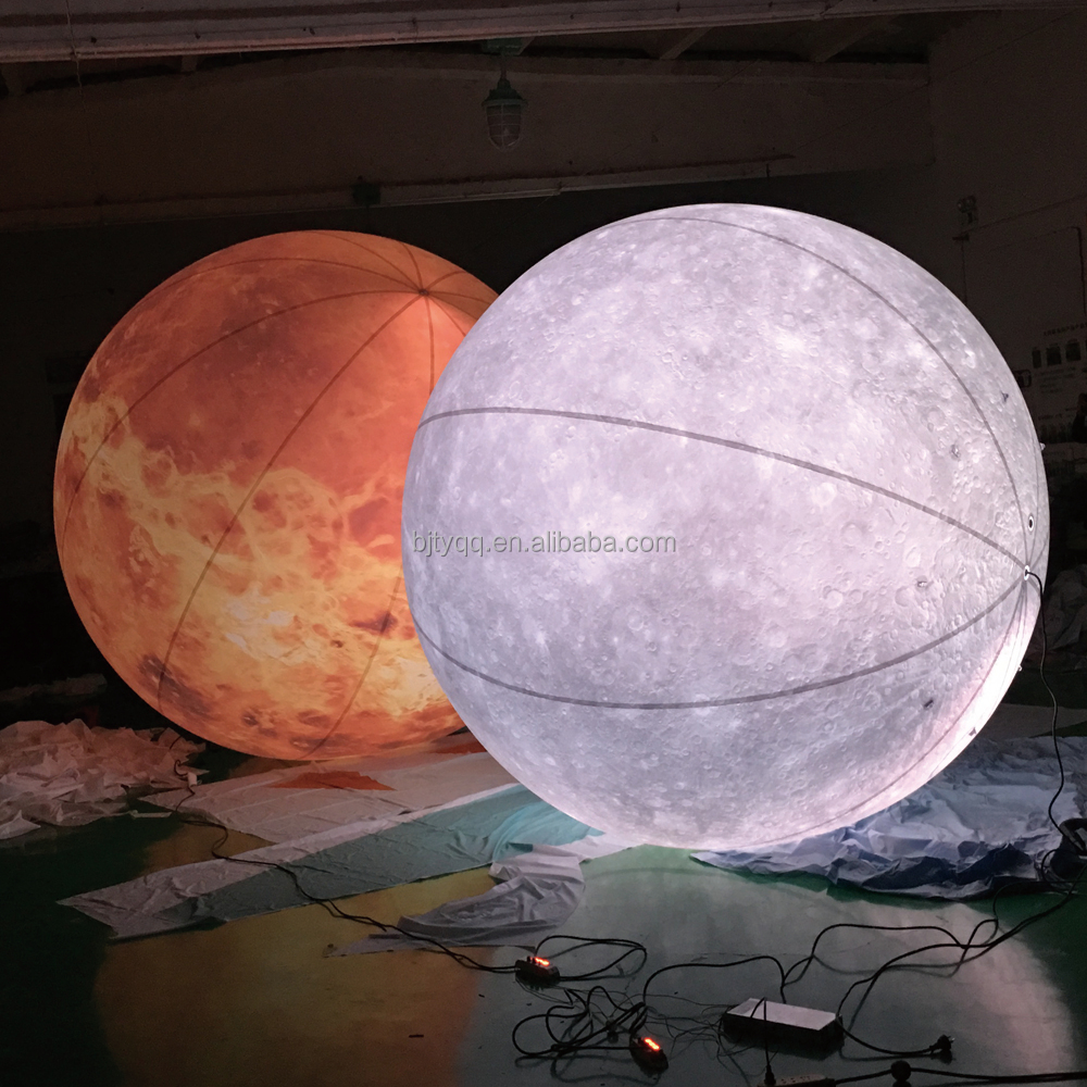 Waterproof Inflatable Planet Balloons With Sticks For Party Event Decorations