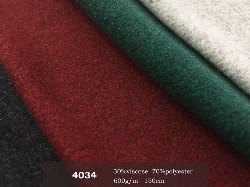 Customization White Polyester Tweed Wool Fabric 57 inch Double Sided