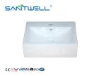Fashionable Glazed Hand Wash Ceramic Art Basin For Bathroom Furniture White