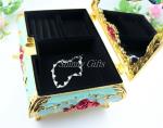 Shinny Gifts Small Ring Jewelry Box Glass Cover Ring Storage Box Stud Earring