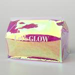 White Zipper Transparent Makeup Cosmetic Holographic PVC Bag