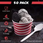 Leakproof Red Dessert Bowls 10 Oz Tea Party Disposable Paper Cups