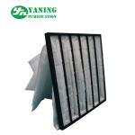 White Bag Pre Air Filter Plastic Frame With Non Woven Fabrics Pockets