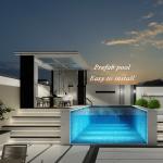 18m3 Pool Water Capacity Customized Acrylic Panel Thickness Outdoor Hotel Glass