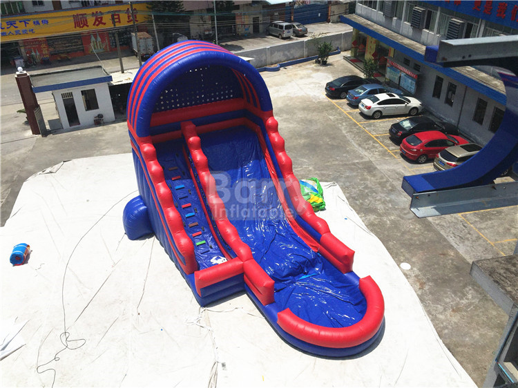 Summer Kids / Adult Inflatable Water Slides With Blower Blue And Red