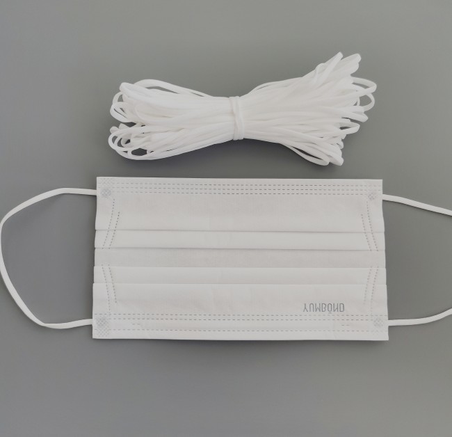 3.5mm 5mm White Elastic Ear Loops Rope Band For Disposable Face Mask