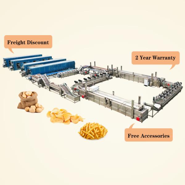 4000*1200*2200mm Automatic Potato Chips Production Line for Food Processing