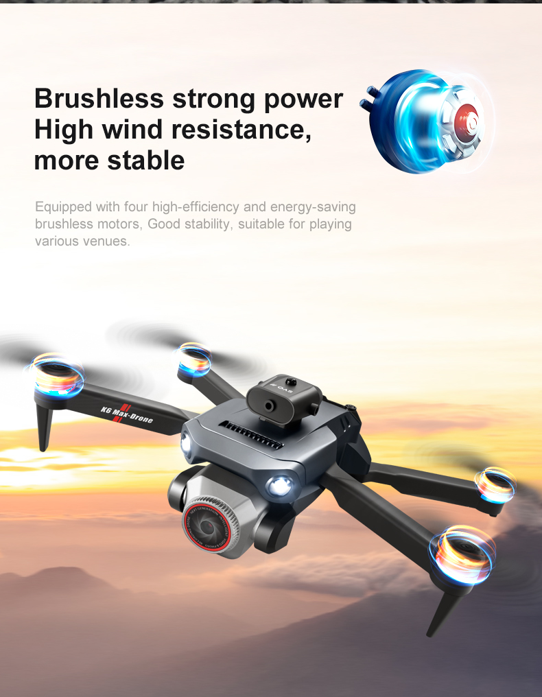 K6 Max Drone Wifi Foldable Remote Control Helicopter Perfect for Thrilling RC Dron Toy Gifts
