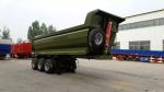 3 Axles Dump Tractor Trailer , Semi Dump Trailers 45T Capacity SGS