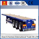 Tri Axle Flatbed 40 FT Container Long Flatbed Trailer Green Red Yellow White
