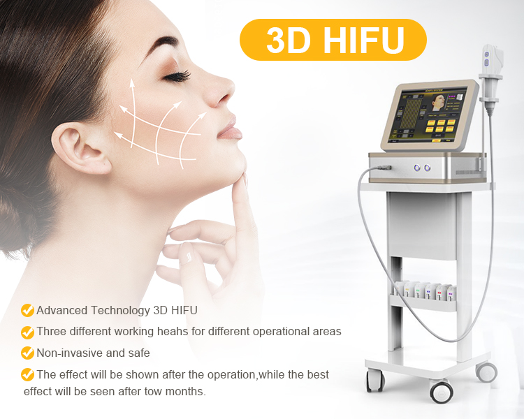 Mini 3D Hifu Slimming Face Body Advanced 8 cartridges With 1-12 Lines Lifting Machine