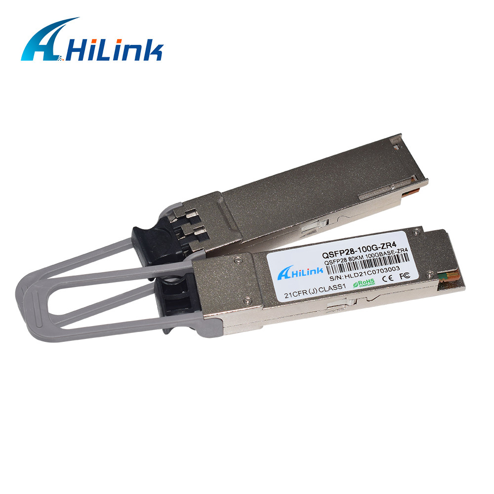 QSFP28 100G ZR4 Optical Transceiver Module 80KM SMF With FEC Dual LC For Ethernet Links