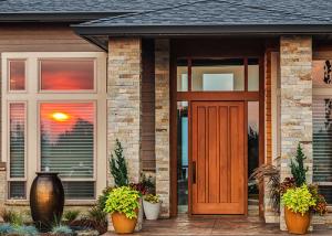 Wholesale Exterior Teak Wood Single Main Door Designs , Modern Wooden Carving Door Designs from china suppliers