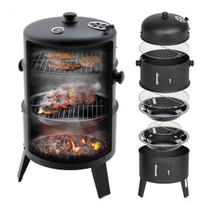 Wholesale Outdoor Barrel Charcoal BBQ Grill Suitable for 6-8 People 0.8MM Material Thickness from china suppliers