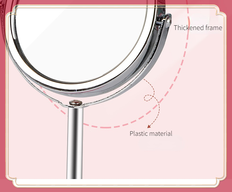 Custom packing Cute Small Table Top Travel Cosmetic Standing Espejo Makeup Desk Mirror